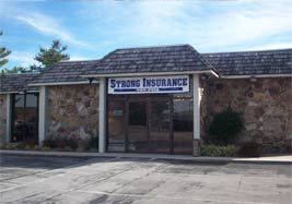 The Strong Insurance Services fieldstone office in Crossville, Tennessee